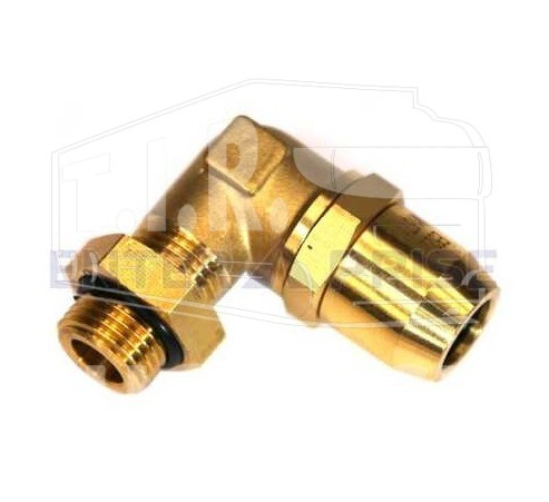Соединитель уголок М16*1,5/D8 латунь