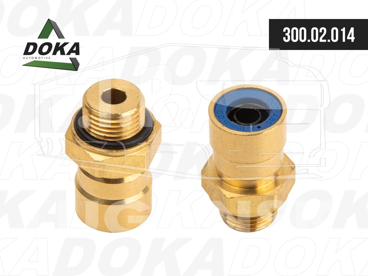 Фитинг прямой (переходник) M16x1.5 - трубка D10x1.0 мм