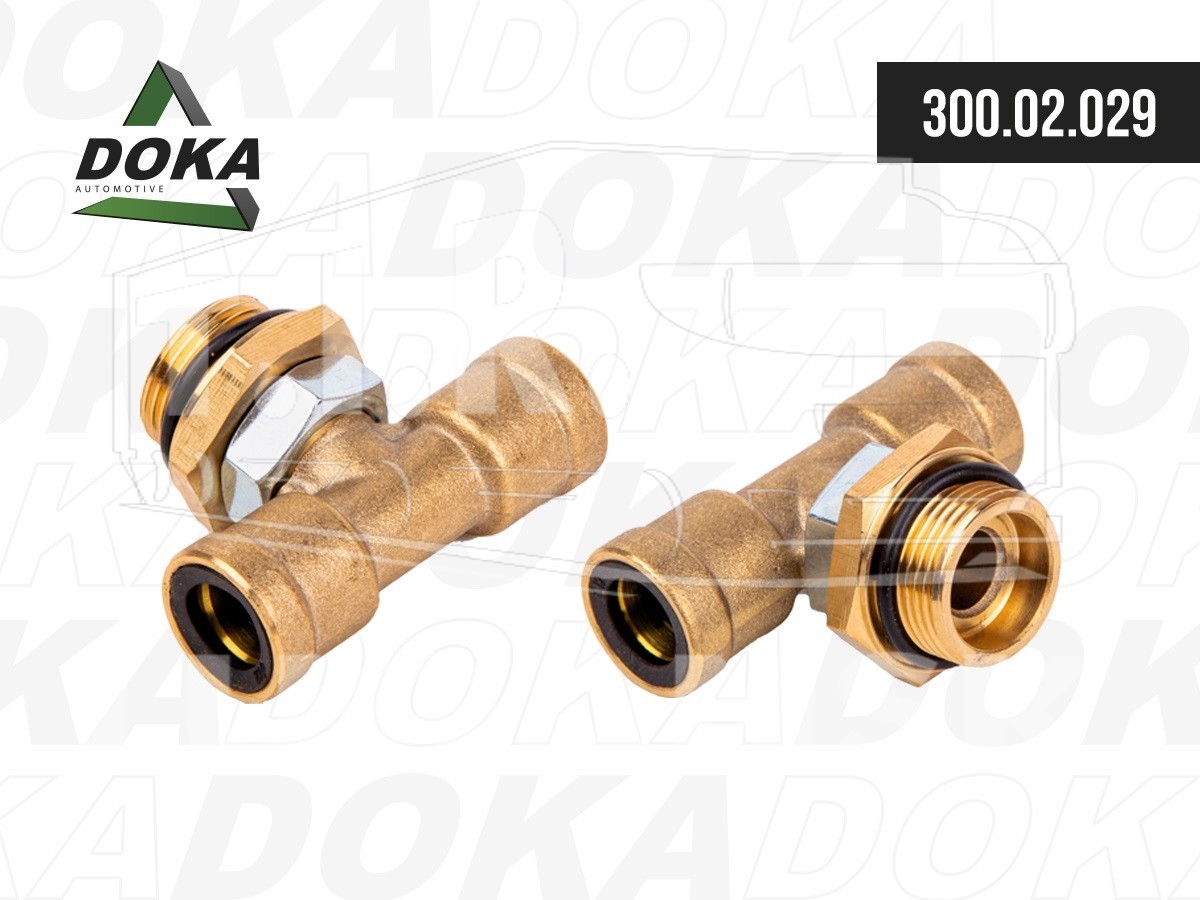 Фитинг Т-образный 12x1.5/12x1.5/M22x1.5 латунь