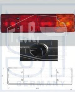 Фонарь задний MB 110*400 L