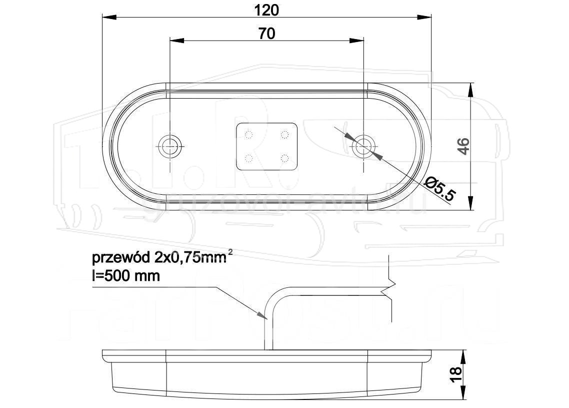 Фонарь висячка желтый LED (овальный)