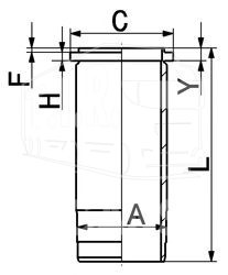 Гильза d98.43 (Y=21.15)