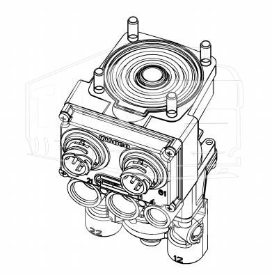 Кран главный тормозной EBS