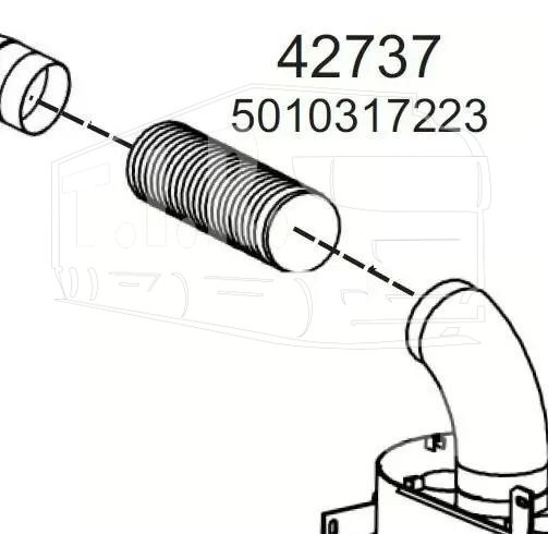 Гофра глушителя D140/460