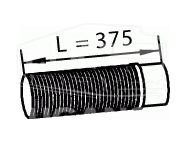 Гофра глушителя D110/L375