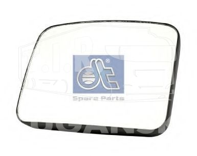 Mirror glass heatable