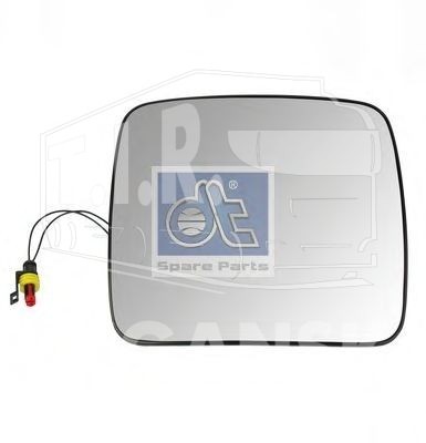 Wide view mirror glass