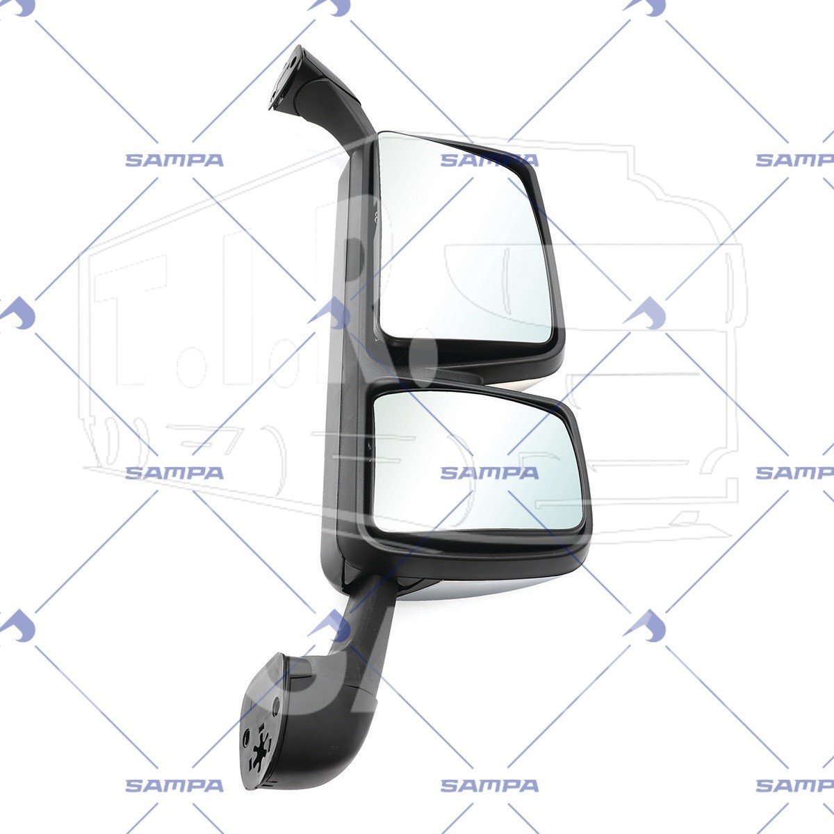 Зеркало правое серый корпус (электрорегулировка/подогрев)