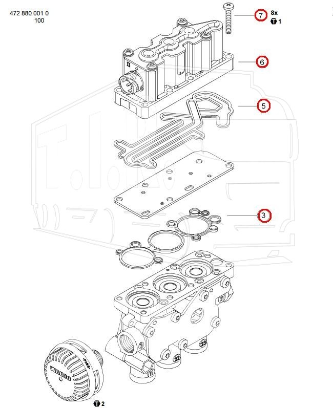 Р-к клапана электромагнитного ECAS
