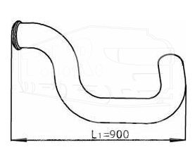 Труба выхлопная м/у баклушами