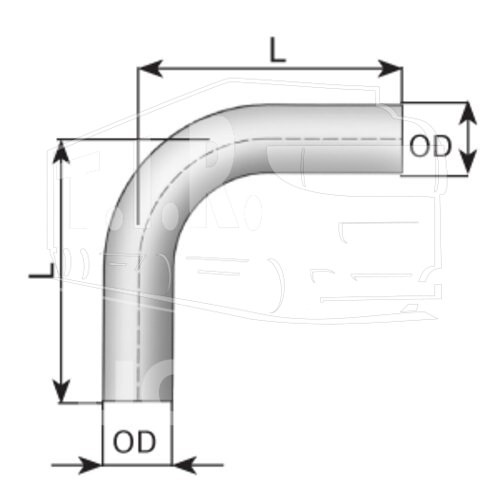 Колено глушителя D120*90"