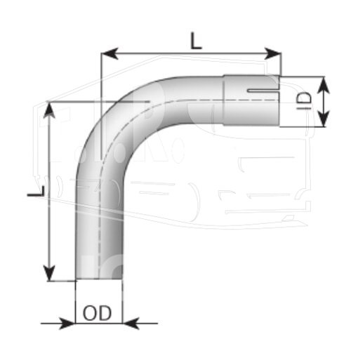 Колено глушителя D103*90"