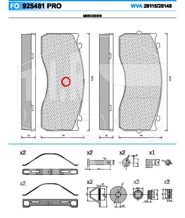 Колодки тормозные 173.60*84*34