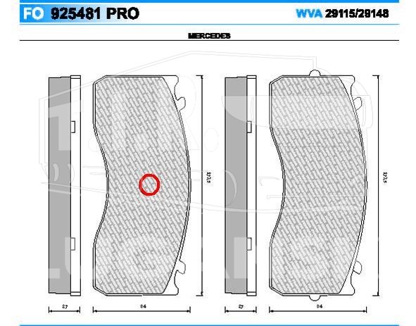Колодки тормозные 173.60*84*34