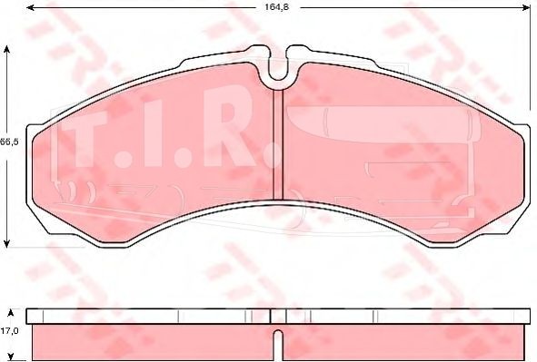 Колодки тормозные 164.8*66.5*17