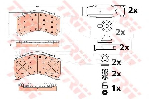 Колодки тормозные 207,5*113,0*30 зад