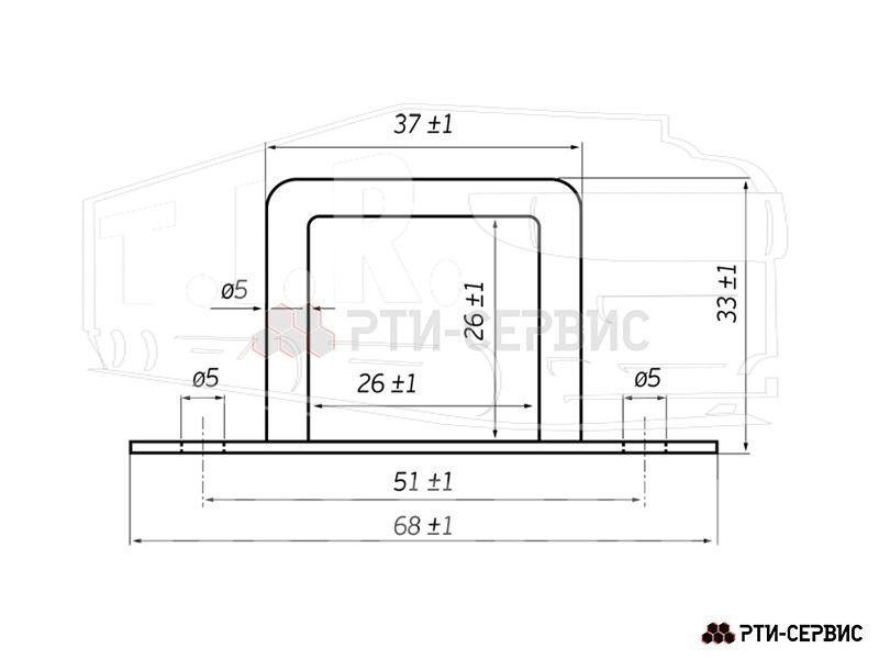 Скоба борта 51*33 (37*33)