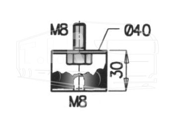 Подушка глушителя М8*30 d=40