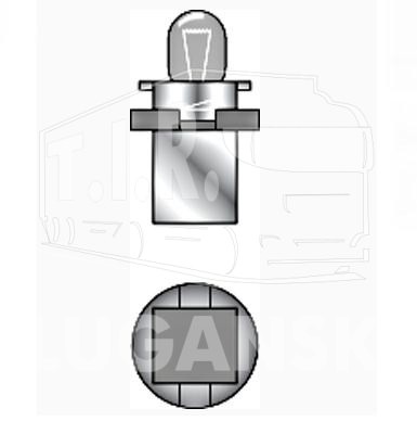 Лампочка 24v1.2w приборная с цок.