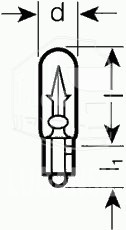 Лампочка 24v1.2w приборы без цоколя