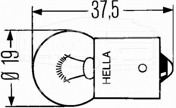 Лампочка 24v5w R5W