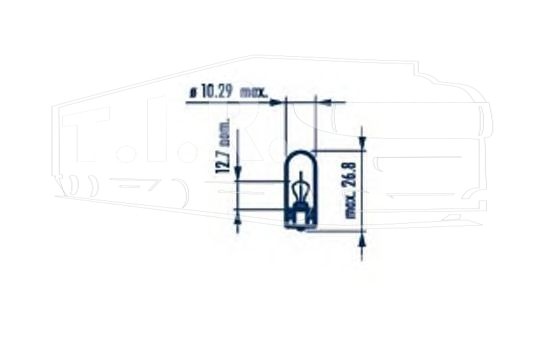 Лампочка 24v5w б/ц   W5W
