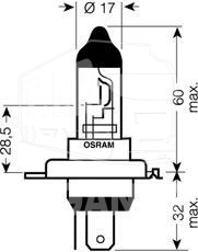 Лампочка H4 24v 75/70w P43T