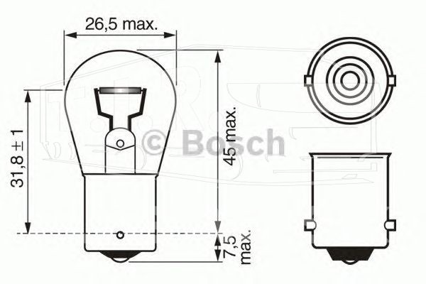 Лампочка 24v21w одноконт.