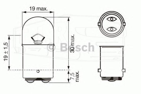 Лампочка 24v5w (двухконтакт.)