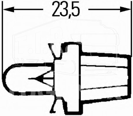 Лампочка 24v1.2w приборная с цок.