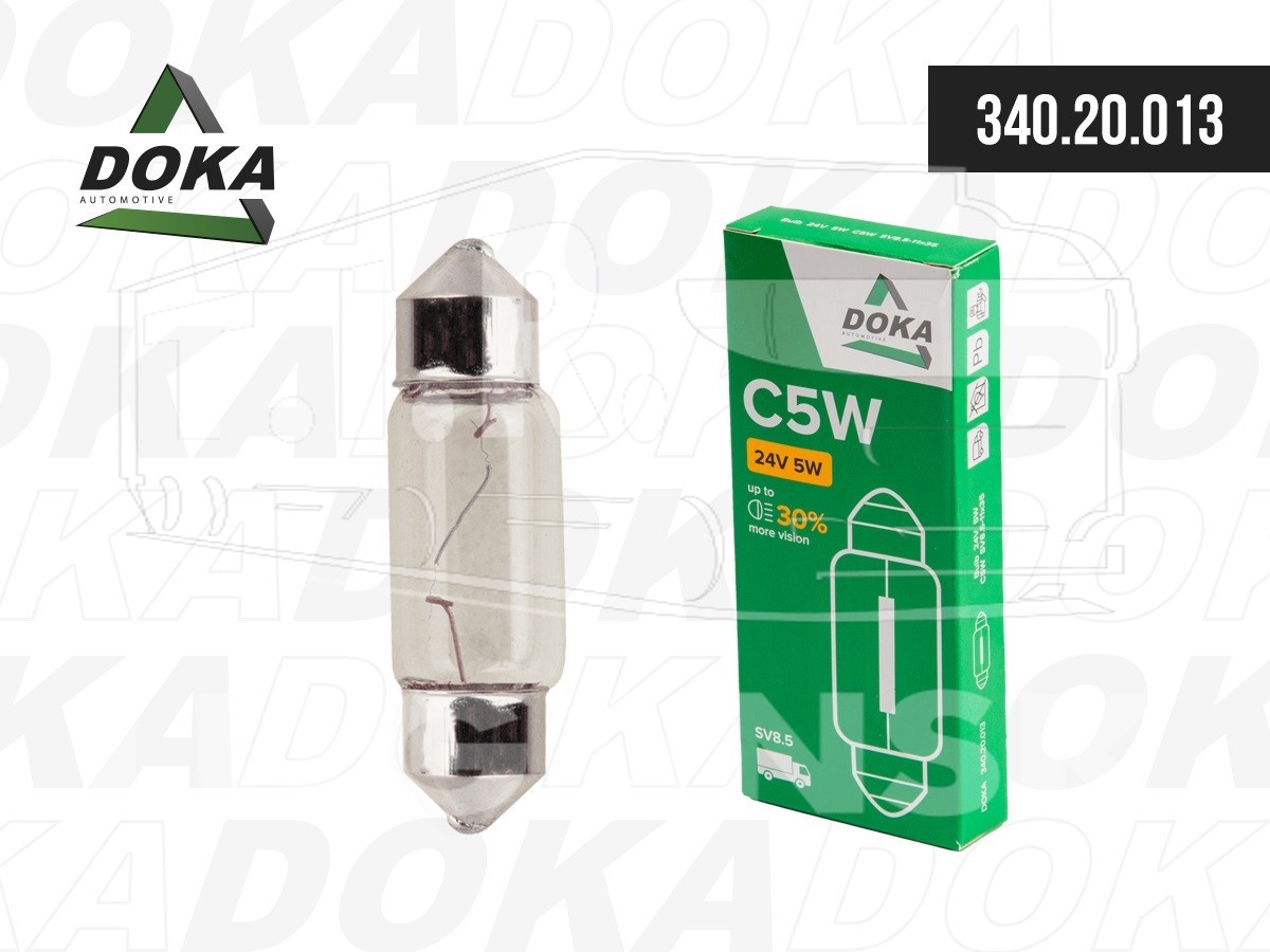 Лампа 24V5W салонная (короткая) C5W  SV8,5-11x35 (94535)