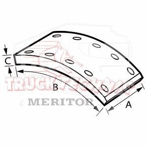 Накладки тормозные 420х180