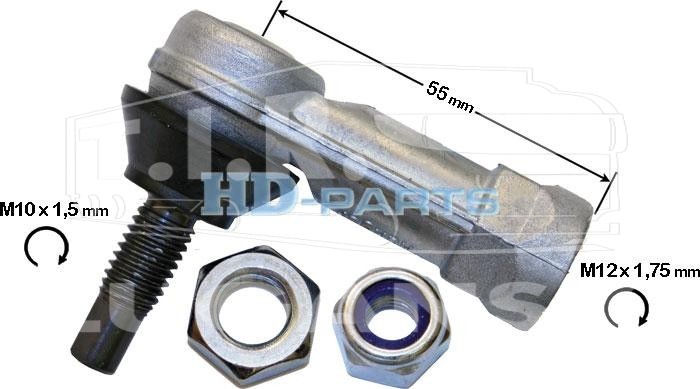 Наконечник тяги КПП М12*1.75/М10 Прав