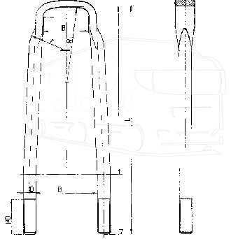 Стремянка 92/104*398 M22*2.5