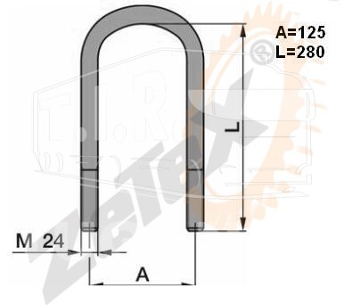 Стремянка М24*3*101(125)*280