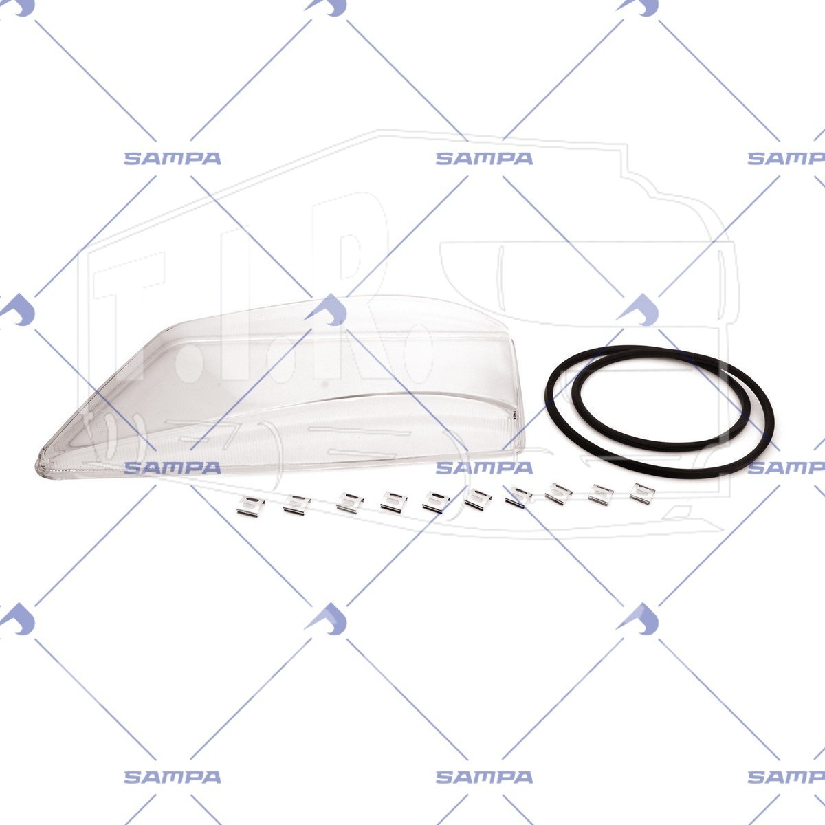 Стекло фары MAN TGX/S, L
