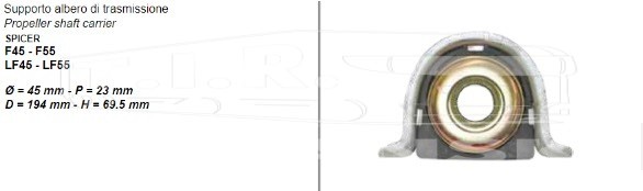 Подшипник подвесной D45