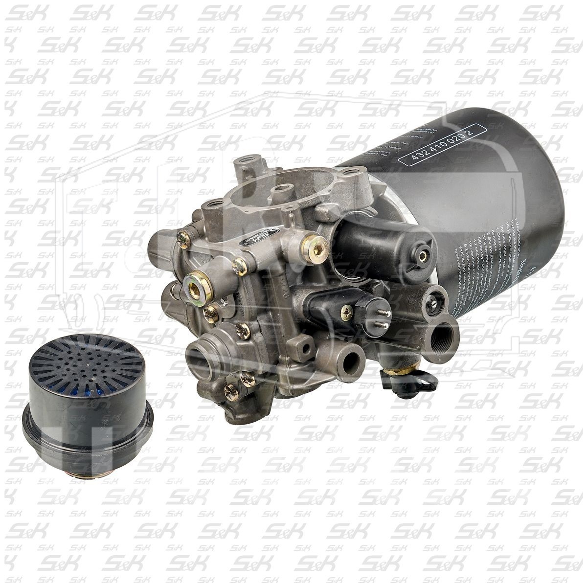 Блок подготовки воздуха в сборе 12V, 8.1 bar