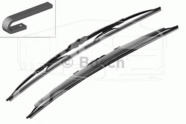 Щетка дворника 600/450 мм (к-кт 2шт)