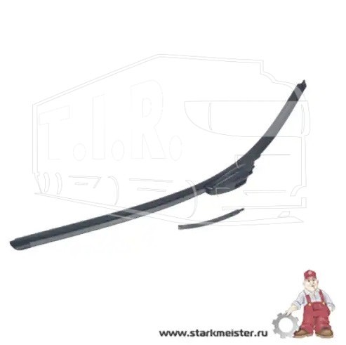 Щетка дворника 650 мм бескаркасная + форсунка