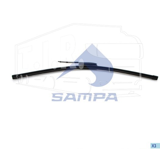 Щетка дворника 650 мм бескаркасная + форсунка