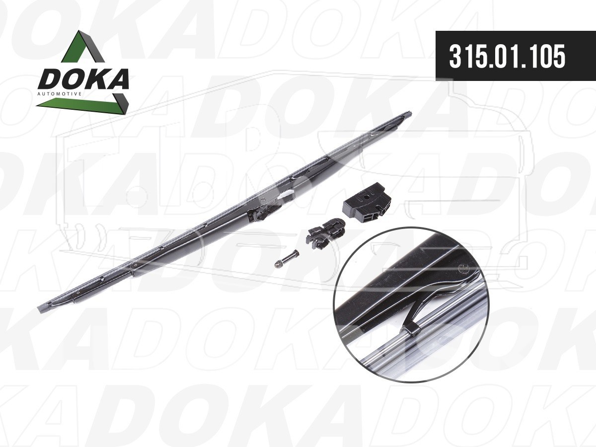 Щетка стеклоочистителя 550 мм (22") каркасная грузовая крюк