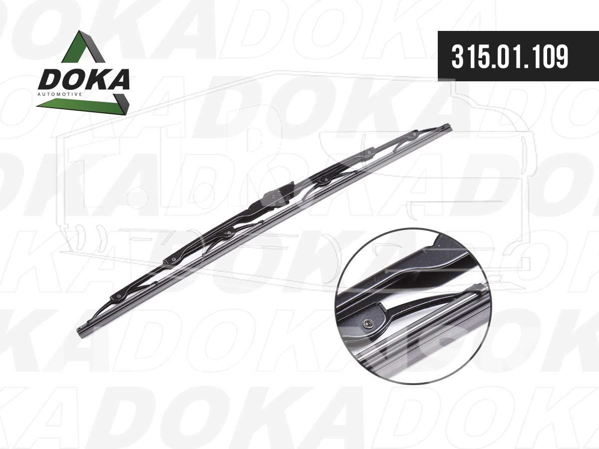 Щетка стеклоочистителя каркасная L=500 (20'), под крючок, для грузовиков, универсальная