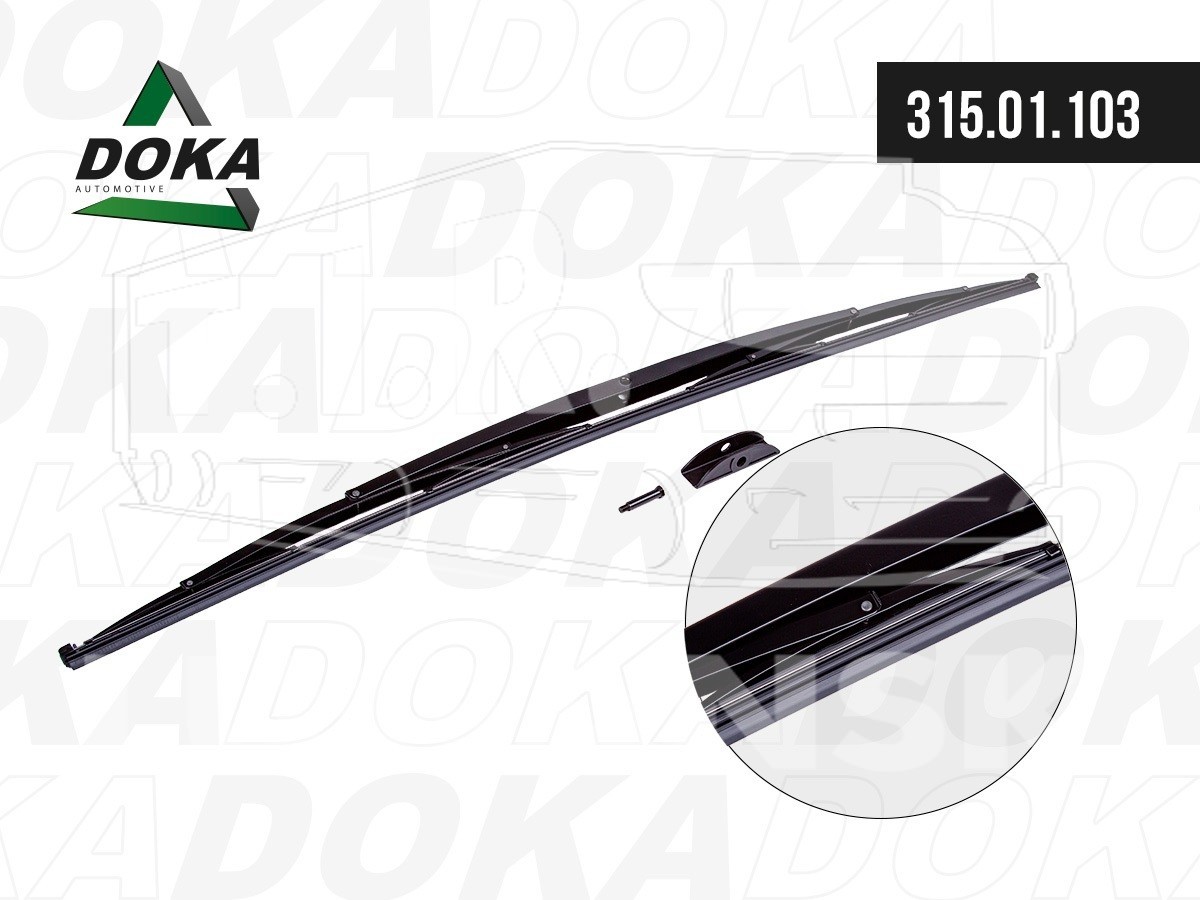 Щётка стеклоочистителя каркасная L=1000 мм (40')  крепление под болт с адаптером