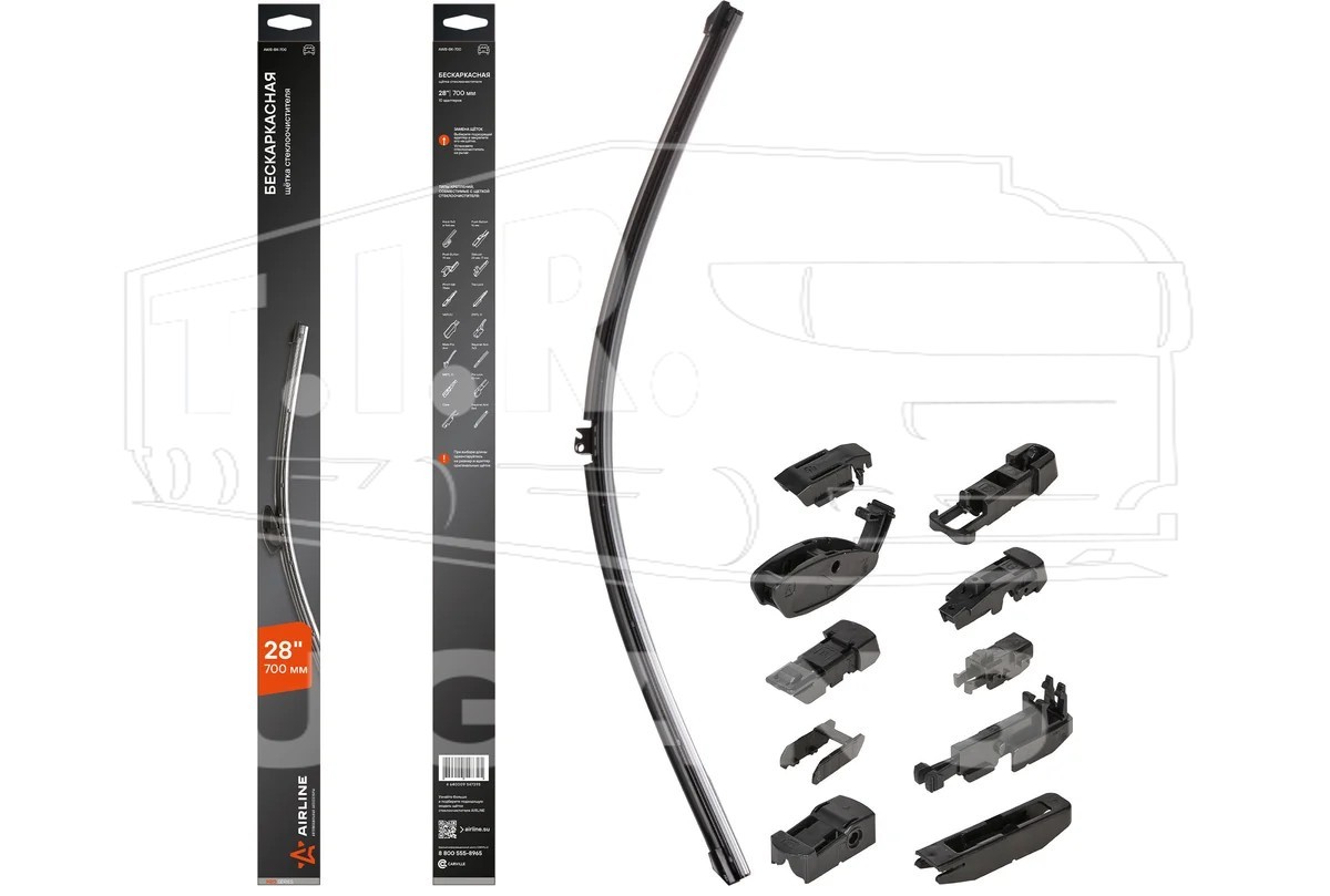 Щетка дворника 700 мм бескаркасная (универсальная)