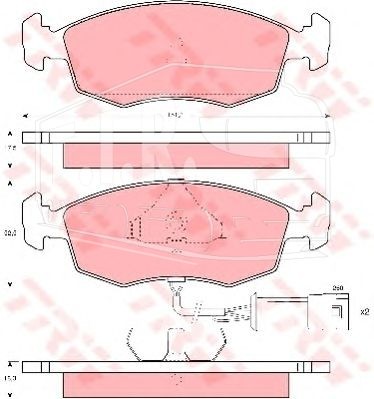 Колодки тормозные перед