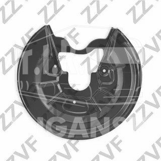 Щиток тормозного диска зад. левый