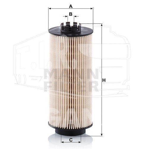 Фильтр топливный H224mm D95