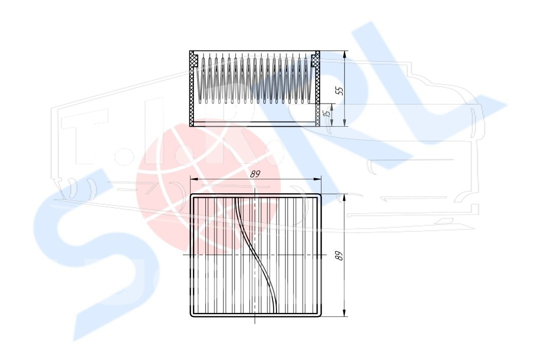 Фильтр сепаратора 90*90*55