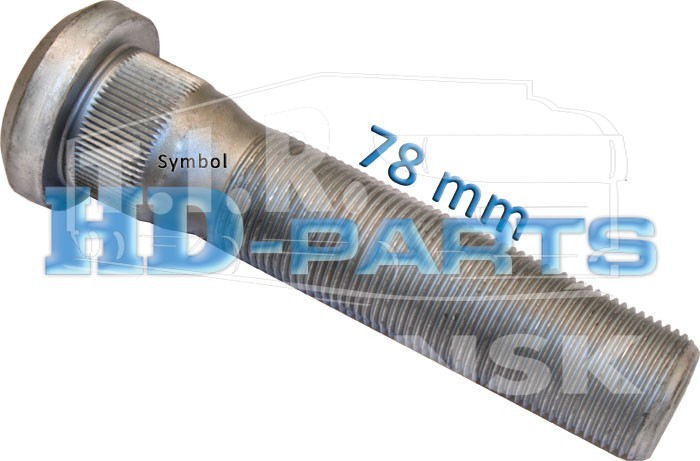 Шпилька колеса М22*1.5*79/89